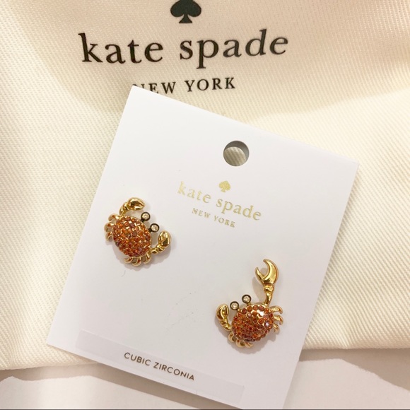 KATE SPADE CRAB MULTI SHORE THING EARRINGS - Picture 1 of 5